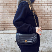 CHANEL half moon lambskin Shoulder bag